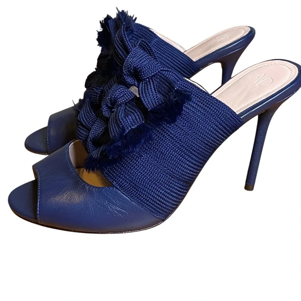 AD & Daughters Blue Tie Stiletto Pumps Women’s Size 7.5
